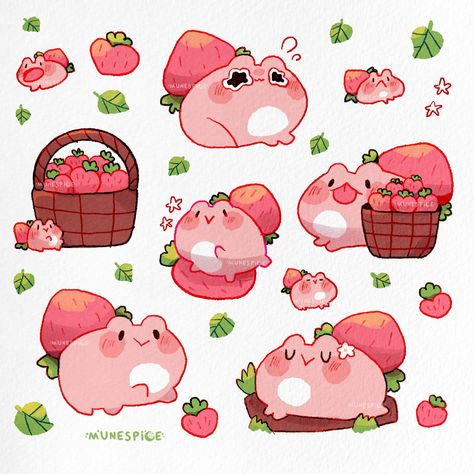 🐻‍❄️ Sayu ☁️ (@sayuupi_) / Twitter Strawberry Frog, Frog Illustration, Duck Art, Anime Expo, Frog Art, Little Doodles, Kawaii Animals, The Bay Area, Cute Little Drawings