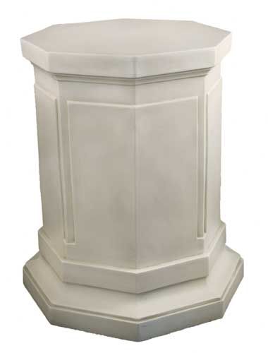 Eight Sided Pedestal 30" - Catholic Religious Statues Religious Statues, Statue Base, Display Pedestal, English Country Decor, Fiberglass Resin, Octagon Shape, 200 Pounds, Small Shelves, Pedestal Table