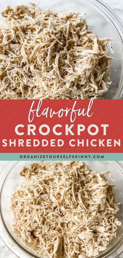 Shredded Chicken Crockpot Recipes, Shredded Chicken Meal Prep, Crock Pot Shredded Chicken, Shredded Chicken Breast Recipes, Fwtfl Recipes, Frozen Chicken Crockpot, Crockpot Shredded Chicken, Crockpot Meal Prep, Mealprep Dinner