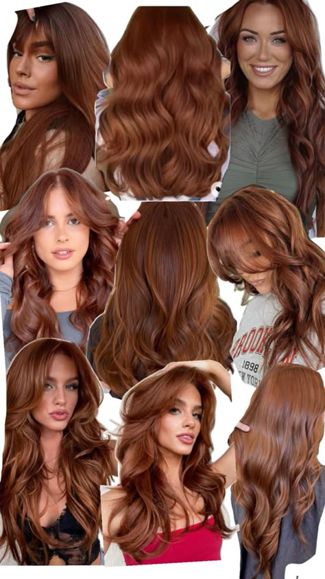 Red Long Hair, Copper Brown Hair, Rambut Brunette, Red Hair Inspo, Brown Hair Looks, Ginger Hair Color, Hairstyles For Layered Hair, Hair Color Auburn, Long Red Hair