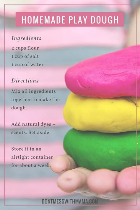 Natural Play Dough, Natural Playdough, Play Dough Recipe, Making Slime, Natural Play, Diy Aromatherapy, Playdough Recipe, Dough Ingredients, Homemade Playdough