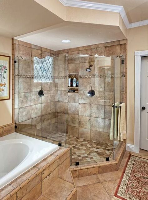 Beautiful tiled bathroom! Interior Design Minimalist, Small Remodel, Bathroom Remodel Shower, Dream Bathrooms, Shower Remodel, Remodel Bedroom, Bath Tub, Traditional Bathroom, Bath Remodel