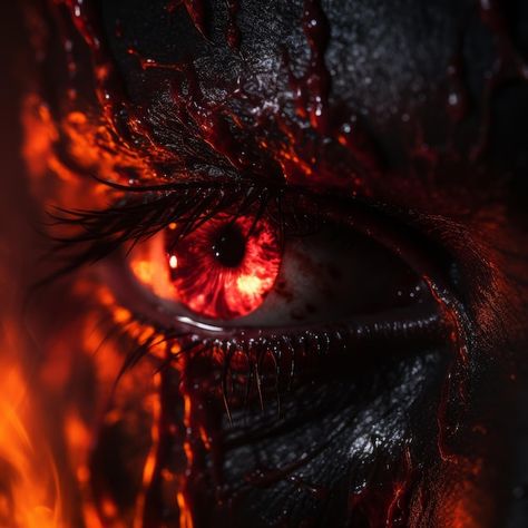 a close up of the eye of a person with red eyes Red Eye Aesthetic, Red Eyes Aesthetic, Drow Oc, Pupils Eye, Red And Blue Eyes, Red Serpent, Glowing Red Eyes, Angry Eyes, Iron Flame