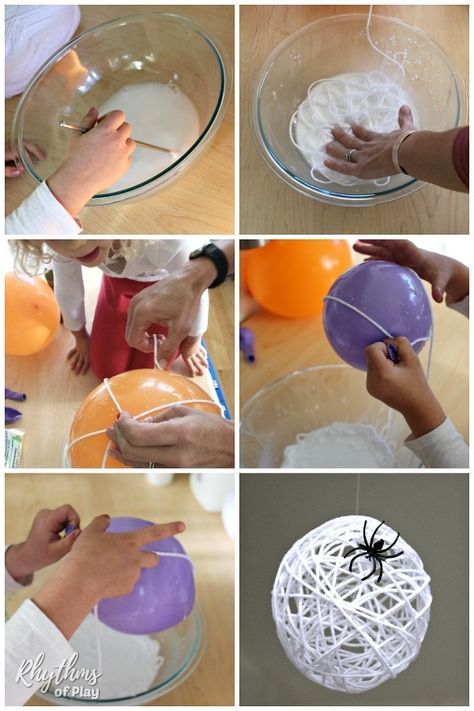 Spider Craft For Kids, Spider Eggs, Spider Craft, Decorate For Halloween, Egg Craft, Halloween Infantil, Spider Crafts, Homemade Halloween Decorations, Sac Diy