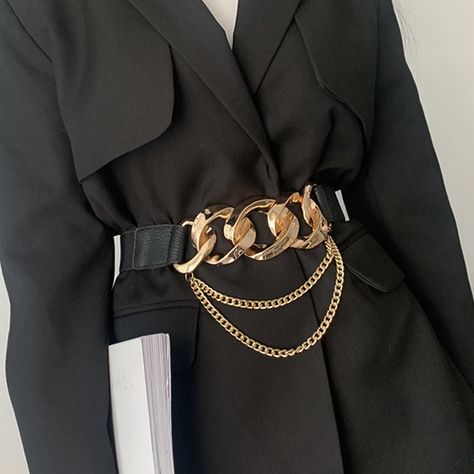 Luxury Brand Gold Chain Belt Elastic Silver Metal Waist Belts for Women High Quality Stretch Ladies Coat Ketting Riem Waistband Ripped Women, Snow Dress, Sundress Casual, Clubwear Dresses, Crop Top And Shorts, Jeans For Short Women, Chain Belt, Maxi Dresses Casual, Denim Shorts Women