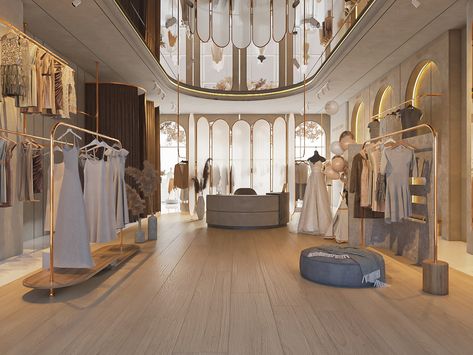 Interior Fashion Store Design :: Behance Luxury Boutique Interior, Atelier Interior Design, Store Counter Design, Botique Interiors, Fashion Shop Interior, Clothing Boutique Interior, Luxury Clothing Store, Bridal Boutique Interior, Fashion Store Design