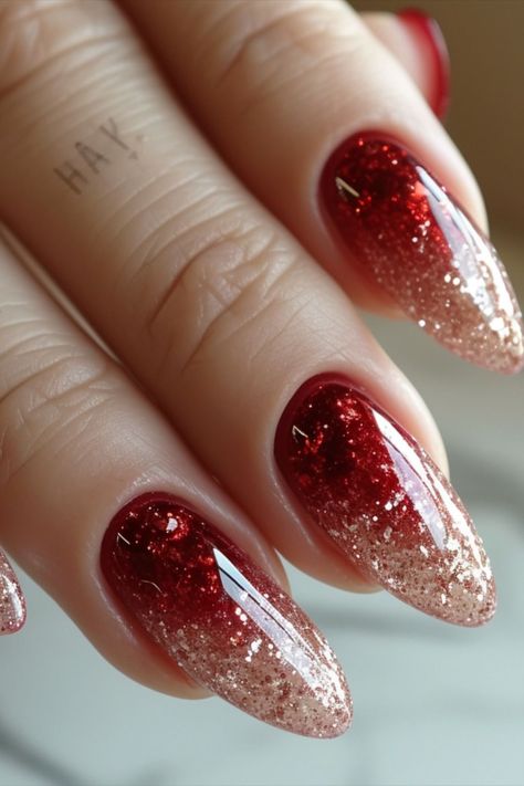 Stunning and Sophisticated Red Rose Nail Art Designs to Make a Bold Fashion Statement Red Rose Nail Art, Rose Nail Art Designs, French Tip Nails Ideas, Red Nails Ideas, Red Sparkle Nails, Lavish Nails, Xmas Nail Designs, Red Ombre Nails, Red Gel Nails