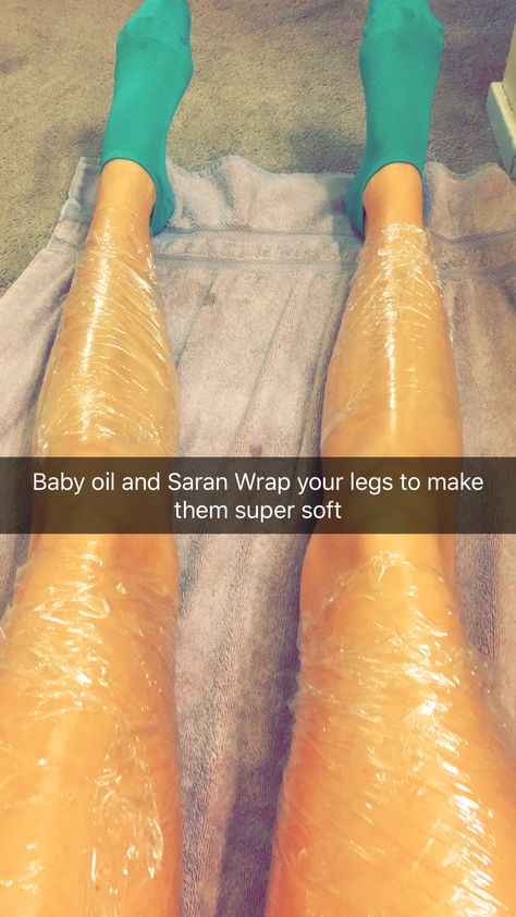 After shaving, baby oil and Saran Wrap your legs for 15 minutes to make them super soft!!! Skincare Website, Coffee Facial, Leg Care, Glowing Radiant Skin, Skin Care Routine For 20s, Shaving Tips, Natural Face Skin Care, Saran Wrap, Body Tips