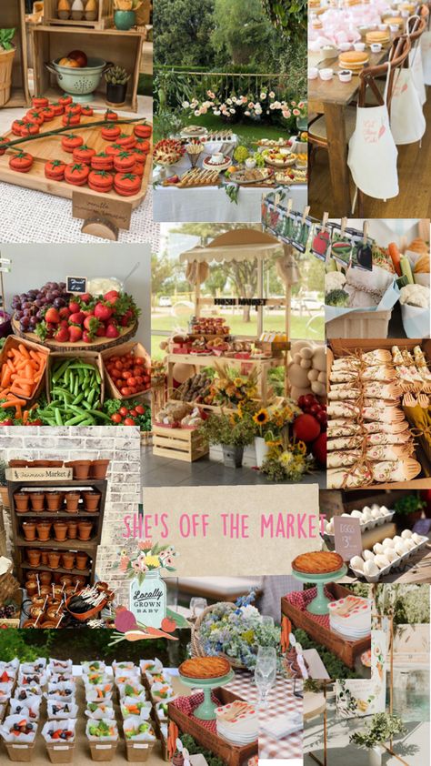 Farmers Market Wedding, Bridal Shower Inspo, Spring Bridal Shower, Bridal Shower Inspiration, Bachelorette Themes, Bridal Shower Diy, Fall Bridal Shower, Bridal Tea, Shower Inspiration