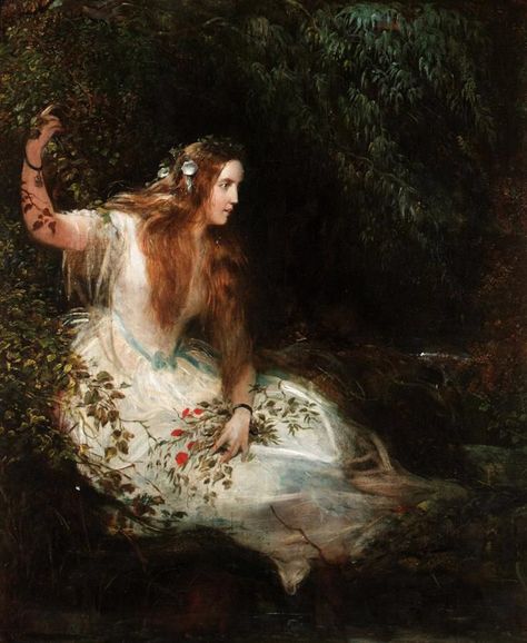 WikiVictorian on Twitter: "Ophelia, by English painter Alfred James Woolmer (1840). In private collection.… " George Frederic Watts, Ophelia Painting, Pierre Auguste Cot, Pre Raphaelite Art, Dante Gabriel Rossetti, John Everett Millais, Pre Raphaelite, Art Uk, Oil Painting Reproductions