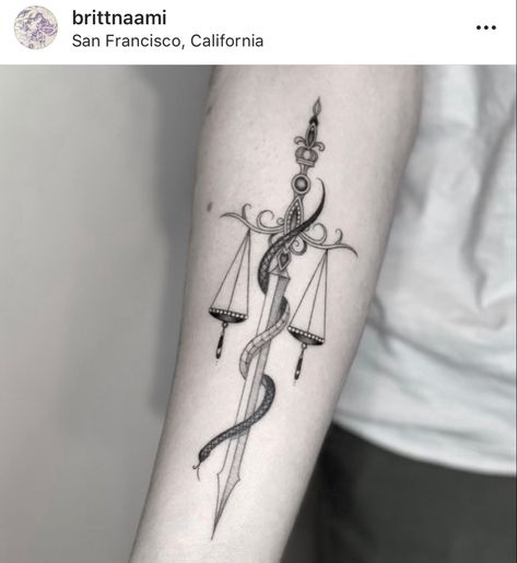 Libra Justice Tattoo, Snake Libra Tattoo, Cool Libra Tattoos, Unique Libra Tattoo Ideas For Women, Scales Tattoo Balance, Libra Sternum Tattoo, Simple Throat Tattoo, Libra Aesthetic Tattoo, Libra Spine Tattoo