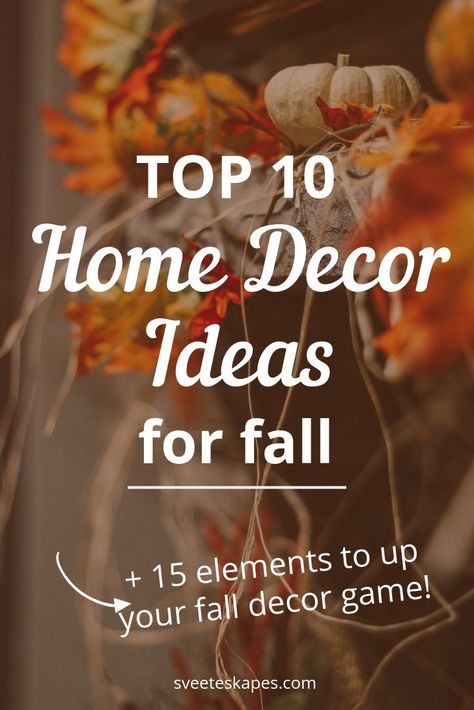 Natural Fall Decor, Elegant Fall Decor, Fall Home Decor Ideas, Fall Mantle Decor, Fall Mantle, Fall Living Room Decor, Fall Living Room, Fall Garland, Fall Bedroom