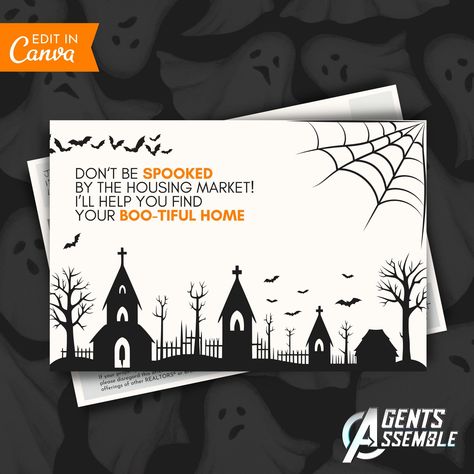 October Real Estate Marketing, Real Estate Halloween Marketing, Realtor Halloween Marketing, Halloween Real Estate Marketing Ideas, October Real Estate, Realtor Halloween, Halloween Real Estate, Realtor Advertising, Realtor Content