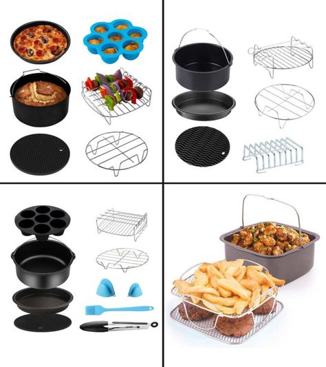 19 Best Air Fryer Accessories In 2021 Air Fryer Pan, Air Fryer Accessories, Silicone Muffin Cups, Best Air Fryer, Saving Plan, Being Healthy, Kitchen Plate, Food Thermometer, Food Tongs