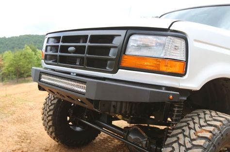 1995 Ford Bronco Custom Front Bumper Rigid 30 Inch Lightbar F350 Accessories, International Travelall, Truck Builds, 1995 Ford Bronco, Bronco Custom, Ford Obs, Obs Ford, Obs Truck, Fords 150