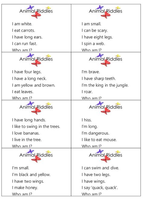 Tongue Twisters For Kids, Animal Riddles, English Riddles, English Activities For Kids, English Lessons For Kids, English Activities, Jokes And Riddles, School Education, Teaching Aids