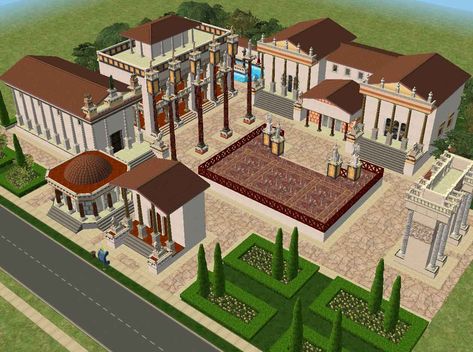 Mod The Sims - Ancient World: Rome - Forum Romanum Minecraft Roman House, Roman Architecture Minecraft, Minecraft Ancient Greek Buildings, Rome Minecraft, Ancient Rome Minecraft, Minecraft Colosseum, Roman Empire Architecture, Rome Buildings, Ancient Roman Houses