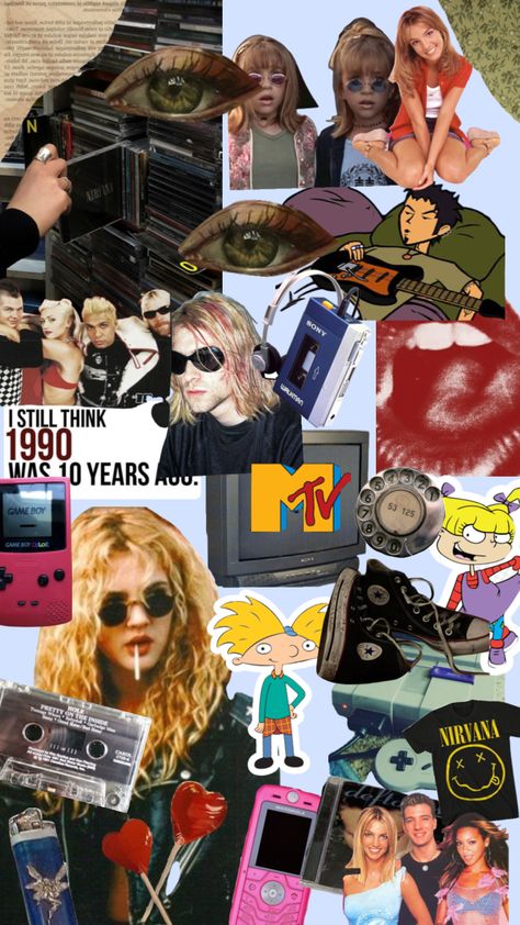 #vibes #music #nirvana #90sgrunge #wallpaper #tv #britneyspears #90s #90saesthetic 90s Fashion Wallpaper, Music Wallpaper 90s, Mtv Wallpaper Aesthetic, 90s Music Wallpaper, 90s Mtv Aesthetic, Old School Aesthetic 90s, 90s Music Aesthetic, 90s 2000s Music Aesthetic, 1999 Aesthetic