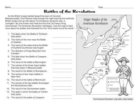 FREE Battles of the American Revolution Worksheet America Revolution, Cat History, American Revolution Activities, American Revolution Battles, Johnny Tremain, Social Studies Education, Social Studies Notebook, American History Lessons, 4th Grade Social Studies