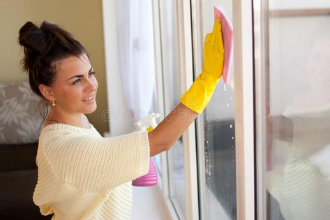 Spring Clean out. Young woman washing windows in the flat #Sponsored , #Ad, #AD, #Clean, #windows, #flat, #Young Domestic Cleaning, Move Out Cleaning, Fall Cleaning, Cleaning And Organization, Washing Windows, House Cleaning Services, Cleaning Organization, Cleaning And Organizing, Household Chores