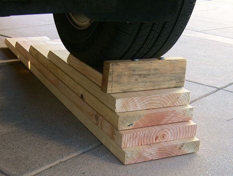 DIY - Homemade Wooden Ramps For Your Car - Page 4 - Bimmerfest - BMW Forums Car Ramps Diy Wood, Wooden Car Ramps Diy, Mechanic Garage Organization, Wood Ramp Design, Mechanic Garage Ideas, Mechanics Garage Organization, Diy Car Ramps, Garage Layout, Truck Ramps