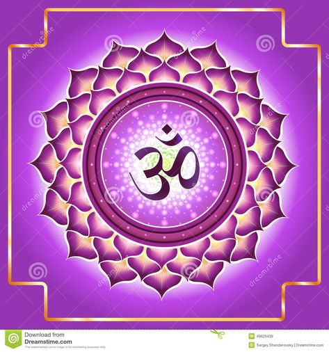 Chakra Sahasrara - Download From Over 45 Million High Quality Stock Photos, Images, Vectors. Sign up for FREE today.… Aum Sign, Chakra Decor, Chakra Tattoo, Chakra Symbols, Chakra Colors, Spiritual Symbols, Color Meanings, Les Chakras, Chakra Jewelry