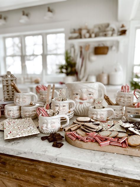 Cozy Neutral Hot Cocoa Bar 4 Liz Marie, Liz Marie Blog, Holiday Home Tour, Christmas Vignettes, Seasonal Drinks, Peppermint Cookies, Hot Cocoa Bar, Hot Chocolate Bars, Cocoa Bar