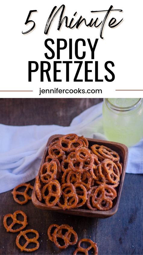 5 Minute Spicy Pretzels are the perfect snack for those who love a little heat. With a bold blend of ranch, cayenne pepper, garlic salt, and lemon pepper, these pretzels are packed with flavor. Easy to make and full of kick, they’re the ideal snack for parties or movie nights. Get ready to enjoy crispy, zesty pretzels in no time! Hot Sauce Pretzels, Homemade Hot Pretzels, Ranch Spicy Pretzels, Hot Pretzel Bites, Hot Spicy Pretzels Recipe, Old Bay Pretzels, Spicy Pretzels Ranch Lemon Pepper, Spiced Pretzels Ranch, Mustard Pretzels Dry