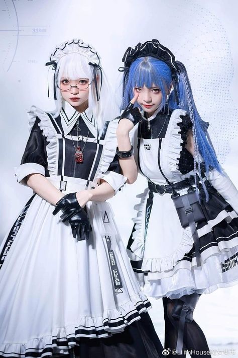 Soft Girl Clothes, Maid Cosplay, Girl Haircut, Maid Outfit, Futuristic Fashion, Maid Dress, Cute Cosplay, J Fashion, Female Poses