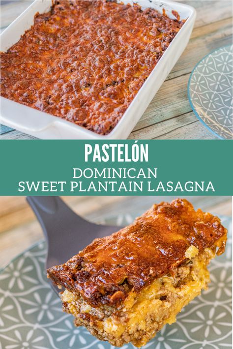 Plantain Casserole, Pastellone Recipe, Yellow Plantain Recipes, Dominican Thanksgiving Recipes, Pastelon Recipe Dominican, Dominican Ground Beef Recipes, Dominican Beef Recipes, Pastelon Dominicano, Plantain And Ground Beef Recipes