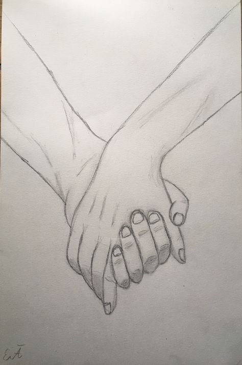 Hands Holding Together Drawing, Sketches Of Hands Holding, Hands Holding Hands Drawing, Sketch Of Holding Hands, How To Draw Holding Hands Easy, Drawings Of Holding Hands, Holding Hands Drawing Sketches, Couple Holding Hands Painting, Two Friends Holding Hands