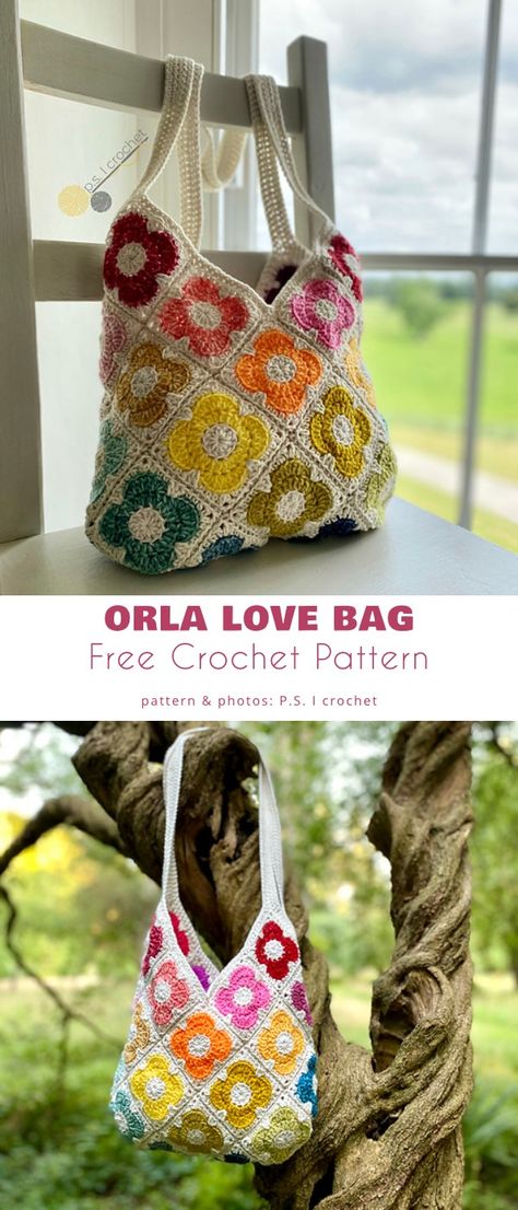 Crochet Purse Granny Square, Easy Crochet Bag Pattern Free, Granny Square Bag Pattern, Granny Square Purse, Crochet Dreams, Tote Bag Pattern Free, Handbags Patterns, Crochet Boho Bag, Free Crochet Bag