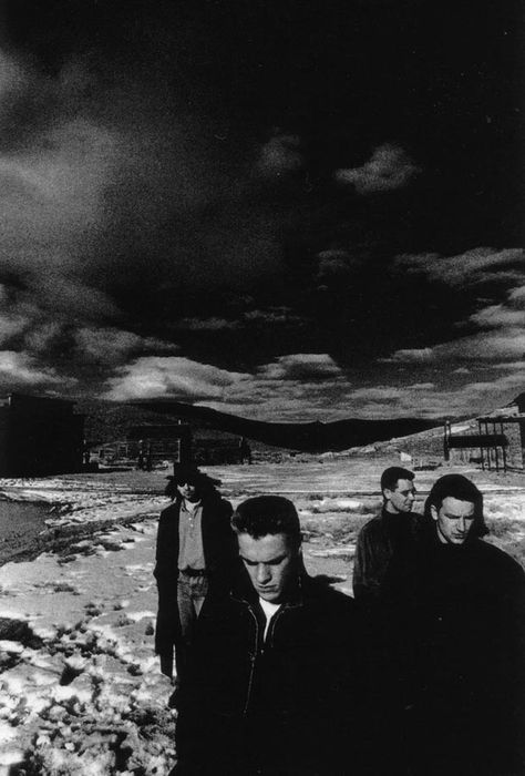 U2 Photographed by Anton Corbijn at Bodie Ghost Town Bodie California, Rock Band Photos, Larry Mullen Jr, The Joshua Tree, Adam Clayton, Band Photography, White Artwork, Band Photos, Photo Tree