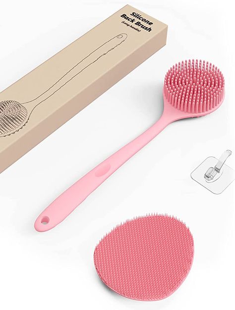 ManmiHealth Silicone Back Scrubber & Soft Shower Brush Set(2 PCS), Super-Exfoliating Body Scrubber & Super-Lathering Bath Glove Combination, with a Free Hook. (Pink) : Amazon.ca: Health & Personal Care Silicone Bath Brush, Silicone Shower Brush, Silicon Body Brush, Silicon Brush, Silicone Body Scrubber, Shower Gloves, Exfoliating Mitt, Shower Brush, Back Scrubber