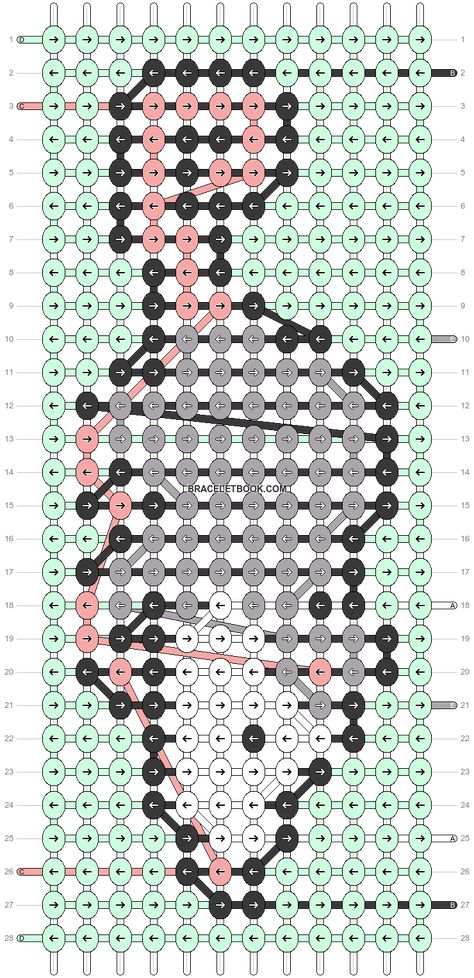 Bracelets Patterns, Diy Bracelets Patterns, Alpha Pattern, Alpha Patterns, Rodents, Friendship Bracelet Patterns, Cute Kawaii, Heart Bracelet, Bracelet Patterns