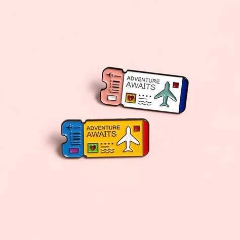 ✨ Welcome To Pin Klasika ✨
Share your memorable adventure story with these Enamel Pins that looks great on Your backpacks, Outfits, or anything else you would like to decorate  

More Pin for travelers 👇https://www.etsy.com/shop/PinKlasika?ref=seller-platform-mcnav&section_id=40243684

✉️ Feel free to send us an inquiry, we'll be happy to help you 💓 Julia Sarda, Cartoon Airplane, Expo Center, Ticket Design, Bag Badges, Travel Notes, Pin Enamel, Enamel Badges, Air Tickets