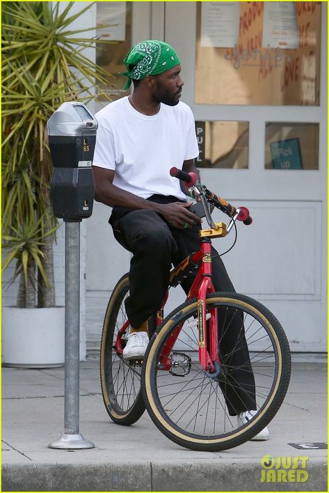 Frank Ocean & Tyler the Creator Go For a Bike Ride Together Frank Ocean Tyler The Creator, Frank Ocean Wallpaper, Ocean Outfits, Together Photo, Ocean Fashion, Hip Hip, Frank Ocean, Tyler The Creator, Just Jared