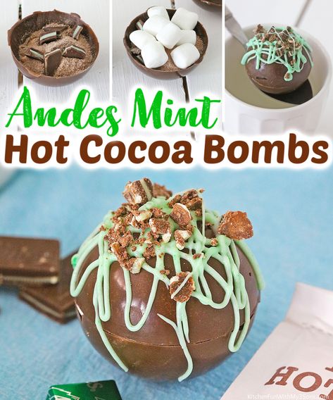 Mint Chocolate Fudge, Andes Mint Chocolate, Diy Hot Chocolate, Hot Chocolate Cocoa, Andes Mint, Hot Chocolate Gifts, Hot Chocolate Drinks, Hot Chocolate Coffee, Kitchen Fun