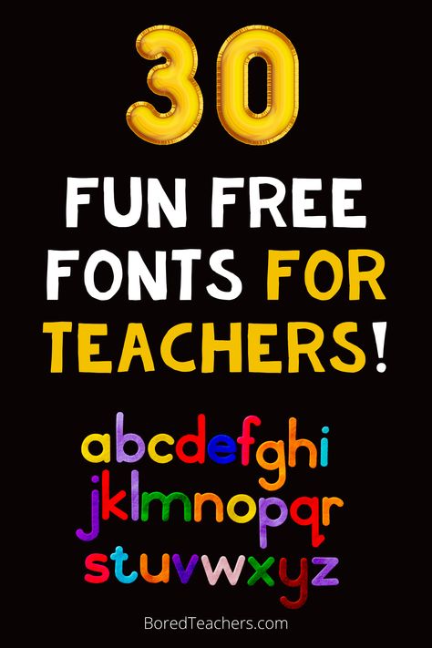 30 Best Teacher Fonts You Can Use For Free! Teacher Fonts Canva, Bulletin Board Fonts, Teacher Fonts Alphabet, Fun Fonts Alphabet, Teacher Google Fonts, Free School Fonts, Free Fonts For Teachers, Free Teacher Fonts, Web Design For Beginners