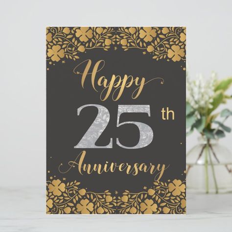 Wedding Congratulations Wishes, 25 Year Anniversary Gifts, 25th Anniversary Quotes, 25th Anniversary Wishes, Cards For Anniversary, 25th Wedding Anniversary Wishes, 25th Anniversary Card, Anniversary Wishes Quotes, Anniversary Centerpieces