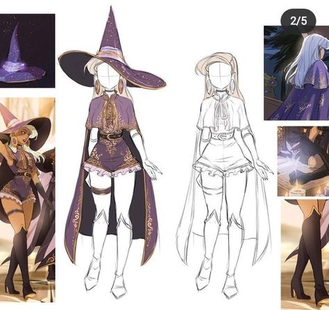 Royalty Witches Laia Lopez, Witch Outfit Fantasy Art, Witch Drawing Outfit, Witch Clothing Drawing, Star Witch Character Design, Sorceress Outfit Character Design, Fantasy Witch Outfit Drawing, Witch Outfits Drawing, Witch Clothes Drawing