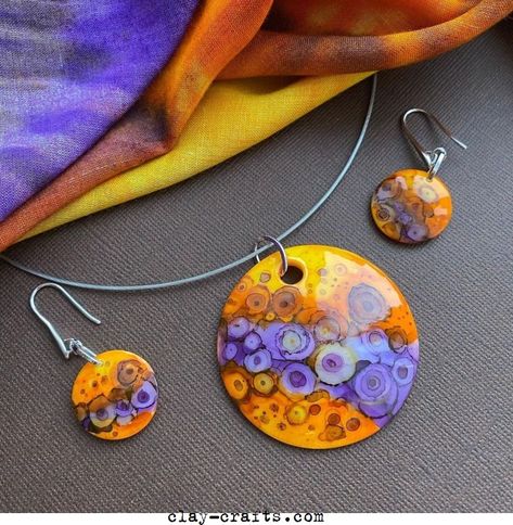 Polymer Clay Necklaces Ideas, Polymer Clay Jewelry Ideas Inspiration, Polymer Clay Earrings Diy Ideas, Polymer Clay Jewelry Techniques, Clay Necklace Ideas, Polymer Clay Necklace Ideas, Gourd Earrings, Making Clay Earrings, Polyclay Ideas