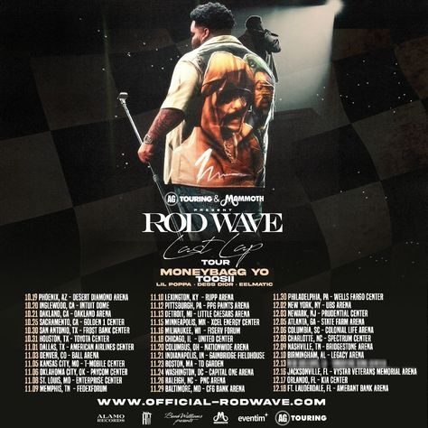 ROD WAVE ANNOUNCES UPCOMING LAST LAP TOUR  https://hashtagmagazine.net/home/2024/9/4/rod-wave-announces-upcoming-last-lap-tour rl United Center Chicago, Moneybagg Yo, Colonial Life, Toyota Center, Wells Fargo Center, Rod Wave, Ppg Paint, Florida Artist, United Center