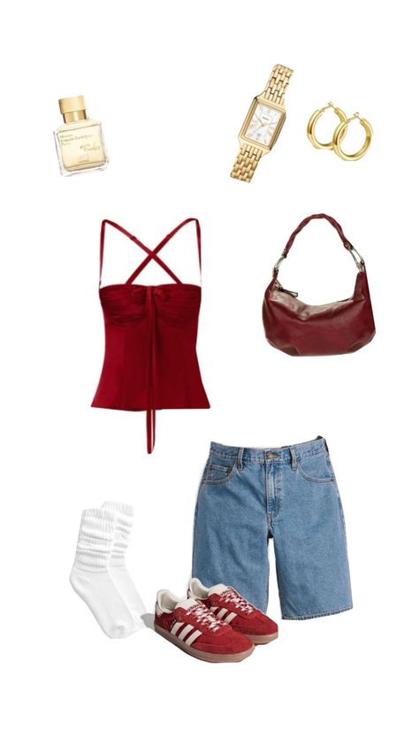 #outfitinspo #redoutfit Red Outfit Summer, Concert Outfits, Red Outfit, Outfit Summer, Concert Outfit, Summer Outfits, Concert, Outfit Inspo, Red