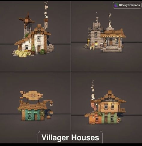 Minecraft Steampunk, Minecraft Village, Minecraft Banner Designs, Minecraft House Plans, Bangunan Minecraft, Minecraft Banners, Minecraft Cottage, Easy Minecraft Houses, Minecraft Inspiration