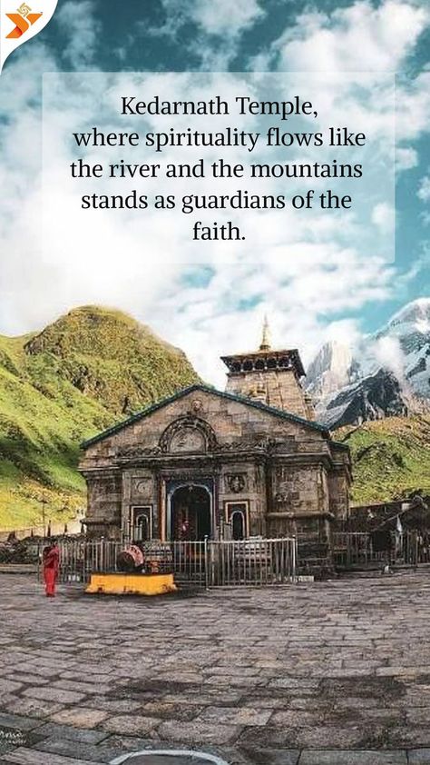 Kedarnath Temple, where spirituality flows like the river and the mountains stands as guardians of the faith. #kedarnath #quotes #images #kedarnathhdimages #kedarnathquotes #harharmahadev #jaishrikedar #wishes #kedarnathquotes2023 #uttarakhand #explore #india #mahadevimages #nature Kedarnath Quotes, Temple Quotes, Kedarnath Temple, Mahadev Ji, Track Quotes, Moments Quotes, Dream Place, Shiva Shakti, Quotes Images