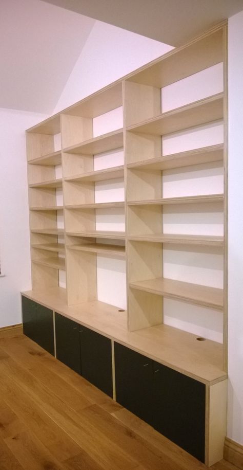 Ply Bookshelf, Ply Shelves, Bespoke Shelving, Plywood Shelving, Pallet Deck Diy, Tabletop Bookshelf, Room Divider Shelves, Store Shelves Design, Plywood Shelves