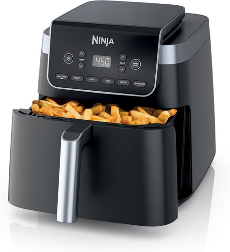 Ninja Air Fryer Pro XL 6-in-1 with 6.5 QT Capacity, Max Crisp, Air Fry, Air Roast, Bake, Reheat, Dehydrate, Max Crisp Technology with 450F, Nonstick Basket & Crisper Plate, Grey, AF181 Deep Fried French Fries, Ninja Air Fryer, Food Guilt, Baked Roast, Chef Inspiration, Crisp Air, Air Frying, Air Fry, Full Meal Recipes