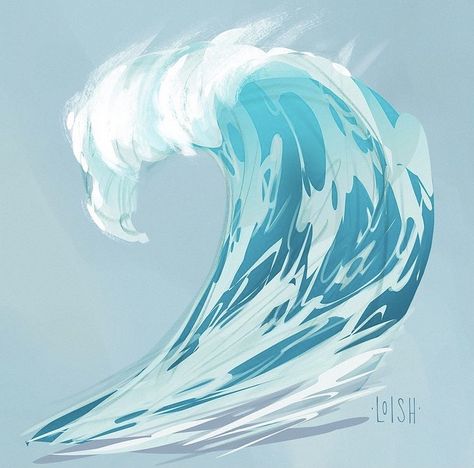 Waves Sketch, Ocean Creatures Art, Wave Drawing, Sea Artwork, Best Time To Post, Water Drawing, Water Art, Sea Waves, 판타지 아트