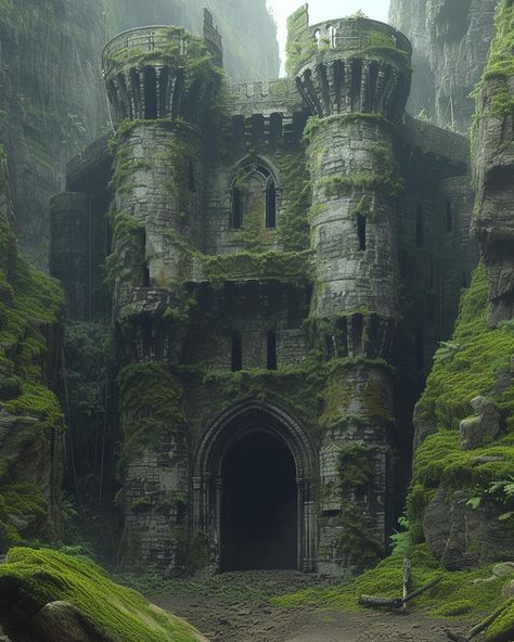 Ludenthran castle ruins. | Instagram Hyrule Castle, Dark Castle, Castle Aesthetic, Castle Art, Castle Ruins, Fantasy Forest, Fantasy City, Fantasy Castle, Fantasy Setting